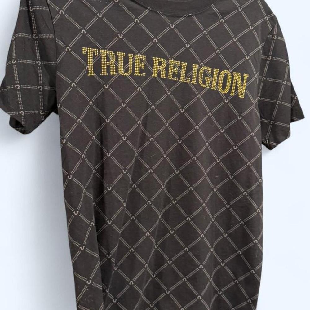 True Religion Monogram Rhinestone Tee – Men’s Small